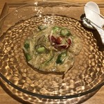 一碗水 - 什錦扒金瓜(そーめんかぼちゃ、夏野菜と鱧の卵のあんかけ)