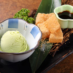 Shin'Ya Izakaya Yorimichi - わらび餅と抹茶アイス