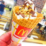 McDonald's - ワッフルコーン　チョコ＆アーモンド　２００円（税込）【２０１９年８月】