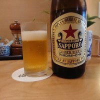 満寿家 - 瓶ビールは赤星 201908