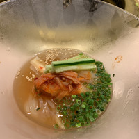 日本橋 焼肉 正剛 - 冷麺：かつおダシがベースのスープが好み。美味しい。