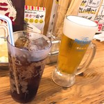 串カツ田中 - コーラ＆プレミアムモルツ