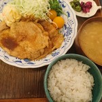 Cafe＆Dining　Kuriya - ポークジンジャーにご飯セットを付けました