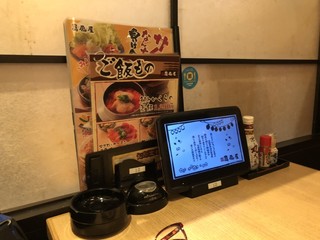 贔屓屋 - どこでもタッチパネルが増えましたね。夜は稼働するのでしょう。人件費削減に大きく寄与している事は想像に難くないです。