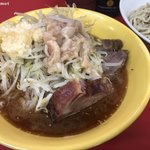 ラーメン二郎 - 再訪問 2019/08 つけ麺+タマネギ 「ニンニクアブラ麺少なめ」(900円)