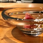 焼き鳥 とりら - ガラスの器も映えますね〜