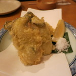 肴や味泉 - 牡蠣の天ぷら