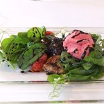 ラトラス - 2012年１月　鴨のフレッシュフォアグラのソテー、苺のコンポート、レデュクションドバルサミコ