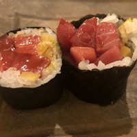 鮨 そえ島 - インド鮪トロたく海苔巻き。あえて脂ののったインド鮪を使っているのでトロたく海苔巻きの旨味倍増。素晴らしい逸品。