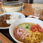 㐂楽苑 - 牛タンカレーライス、冷やしそうめんセット（ランチ）