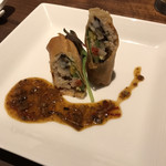 カントニーズ 燕 - 夏野菜入り春巻き　オリジナル野菜のVXOソース
