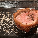 とんかつ マンジェ - へレとんかつ 白トリュフ塩で