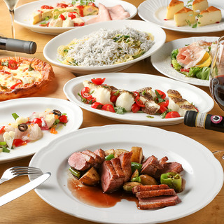 Italian Dining NATURA - メインのお肉、シェフ特製のパスタ、色とりどりの前菜が並ぶ本格イタリアンをどうぞ