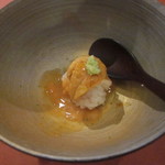 鮨 そえ島 - 残った雲丹に少しご飯を追加して、追い雲丹して、ウニリゾットです。