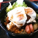 カフェレストラン　ガリーン - 裏メニュー　１ポンドハンバーグのロコモコ丼