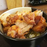 こがね製麺所 - ぶっかけ中450円 から揚げ丼270円