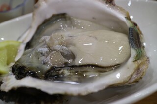 とも恵寿し - 厚岸産殻つき牡蠣(時価)