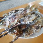 タキタロウ館 - 焼いてもらったニジマス