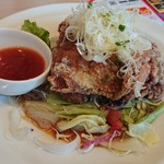 ガスト - 2種ソースで味わうさっぱり油淋鶏 (699円)
+ ライス・日替わりスープ (279円)