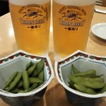 113582359 - 生ビール&枝豆