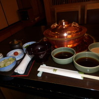 しゃぶ禅 渋谷店 - 岩中豚バラ肉のしゃぶしゃぶのつけだれです。