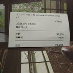 SOMOZA - らんち  は この3800円のコース１つ
      です 