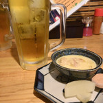 お通し＆緑茶ハイ