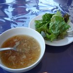 タールムビアンコ - ランチについてくるスープ＆サラダ