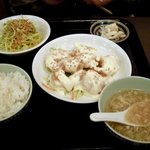 上海料理 福来来 - Ｂ定食「エビのマヨネーズ和え定食」