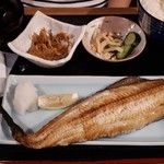 がってん食堂大島屋 - 縞ホッケの半身開き定食、旨し！