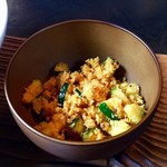 スプーンソング - ズッキーニのトーレン(「トーレン」と「ポリヤル」は呼び方が違うだけで、全く同じものなのだとか)