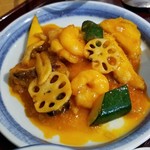 中国料理 神龍 - エビとサワラ旬野菜のチリソース煮