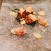花筐 - フォアグラとアスパラガスと無花果のソテー 白味噌ソース
