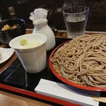 蕎麦 十箱 - もりそば大盛＋炊き込みご飯セット。