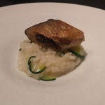 祇園 呂色 - 本日の結び（鮎とズッキーニのリゾット）