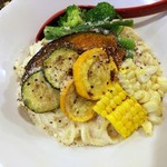 金町製麺 - ポルチーニクリームソースの洋風和えそば