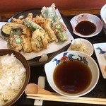 揚げたて天ぷら はまだ - 満腹天ぷらご膳 1,230円税込