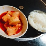 Ueno Sorurontan - ソルロンタン追加で出てきたカクテキ・ご飯
