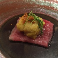 東京肉しゃぶ家 - 炙った太田牛、生雲丹とばちこ