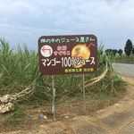 畑の中のジュース屋さん - あちこちにある道沿いの看板