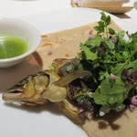 レフェルヴェソンス - 旅、記憶～鮎・蕎麦粉のガレット・夏のハーブと蓼酢