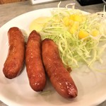 大衆食堂 むらやま屋 - 190814水　東京　大衆食堂むらやま屋新小岩店　ソーセージ390円