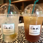 Porcupine - 自家製梅ジュース（左）自家製ジンジャーエール（右）