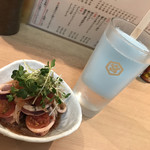 てんぐ - ガリガリくんサワーとイカのトマトマリネ(^^)