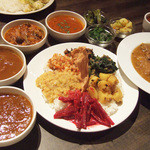 スパイスカフェ - スリランカ定食ライス＆カレー、かきカレー、チキン、ラム、やさい、ラッサム