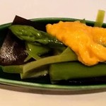 井中 - 【夜コース】アスパラ黄身酢かけ