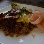 iiga Warung - 1905_iiga Warung Jimbaran_NASI GORENG@79,000Rp(焼き飯+ポークリブ)