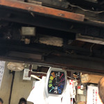 おでん　深川 - 看板はないけど、良く見ると時計に店名が！