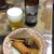 おでん　深川 - ビール小瓶＋おでん