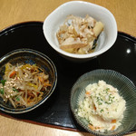 土鍋ごはん 米三 - 『焼魚御膳』 2800円　前菜３種盛り